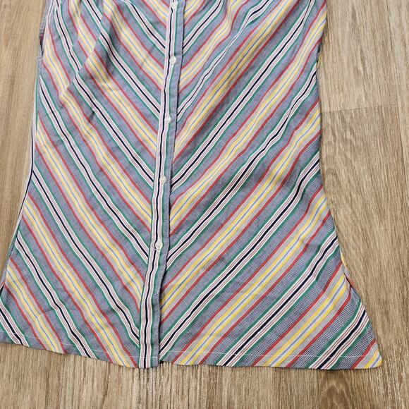 Vtg 70s GAP Multicolor Stripe Tank Womens S Retro Groovy Disco Hippie Boho 80s - Picture 4 of 8
